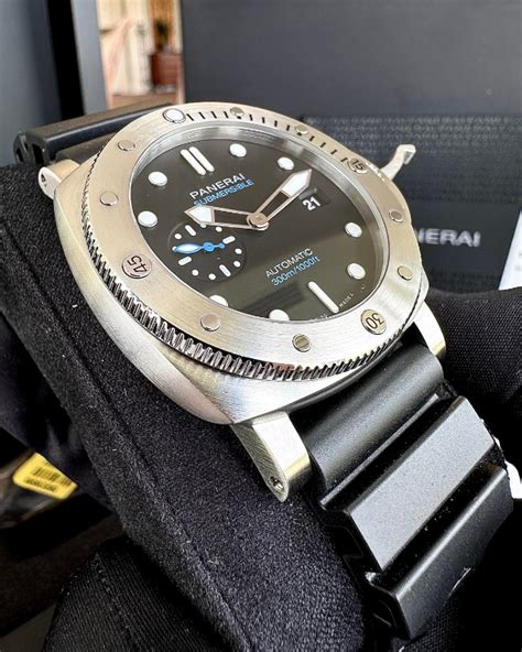 panerai with rub|Panerai Submersible SUB 47 P9010 CAR RUB BK .